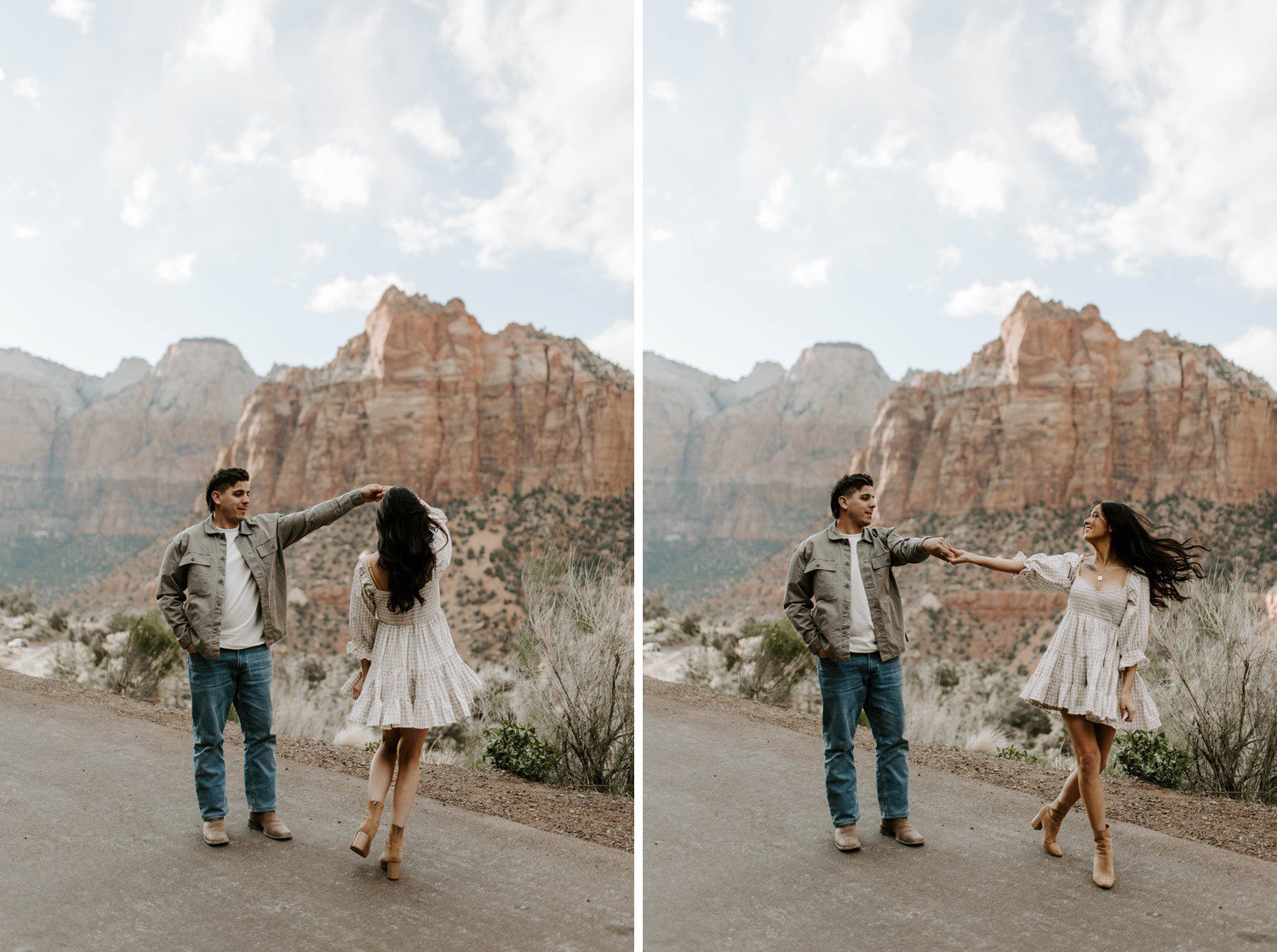 Couple dancing in Zion