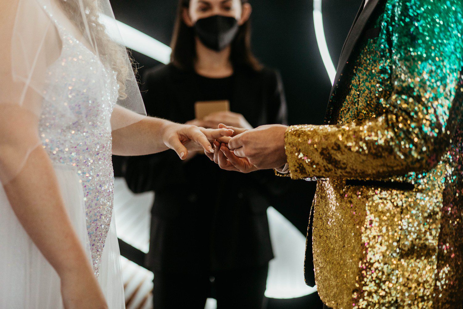 Ring Exchange during wedding ceremony