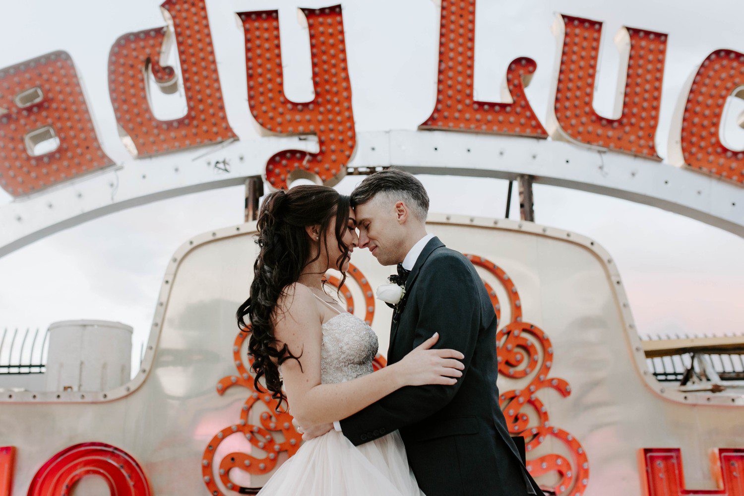 Wedding Photos at The Neon Museum