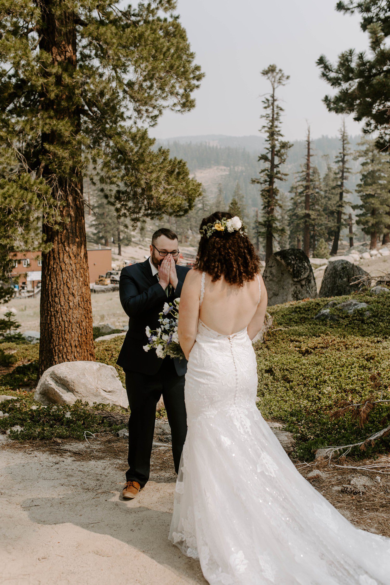 Lake Tahoe Wedding First Look