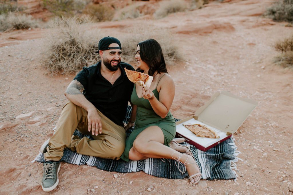 Pizza in Engagement Photos