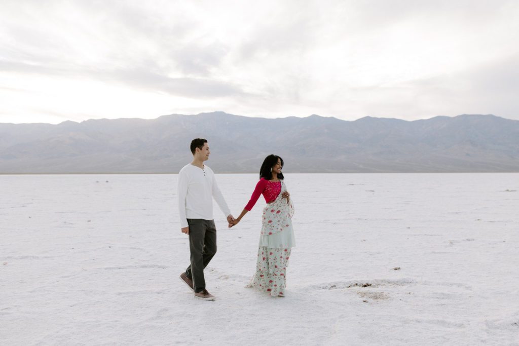 Death Valley Engagement Session Couple Walking