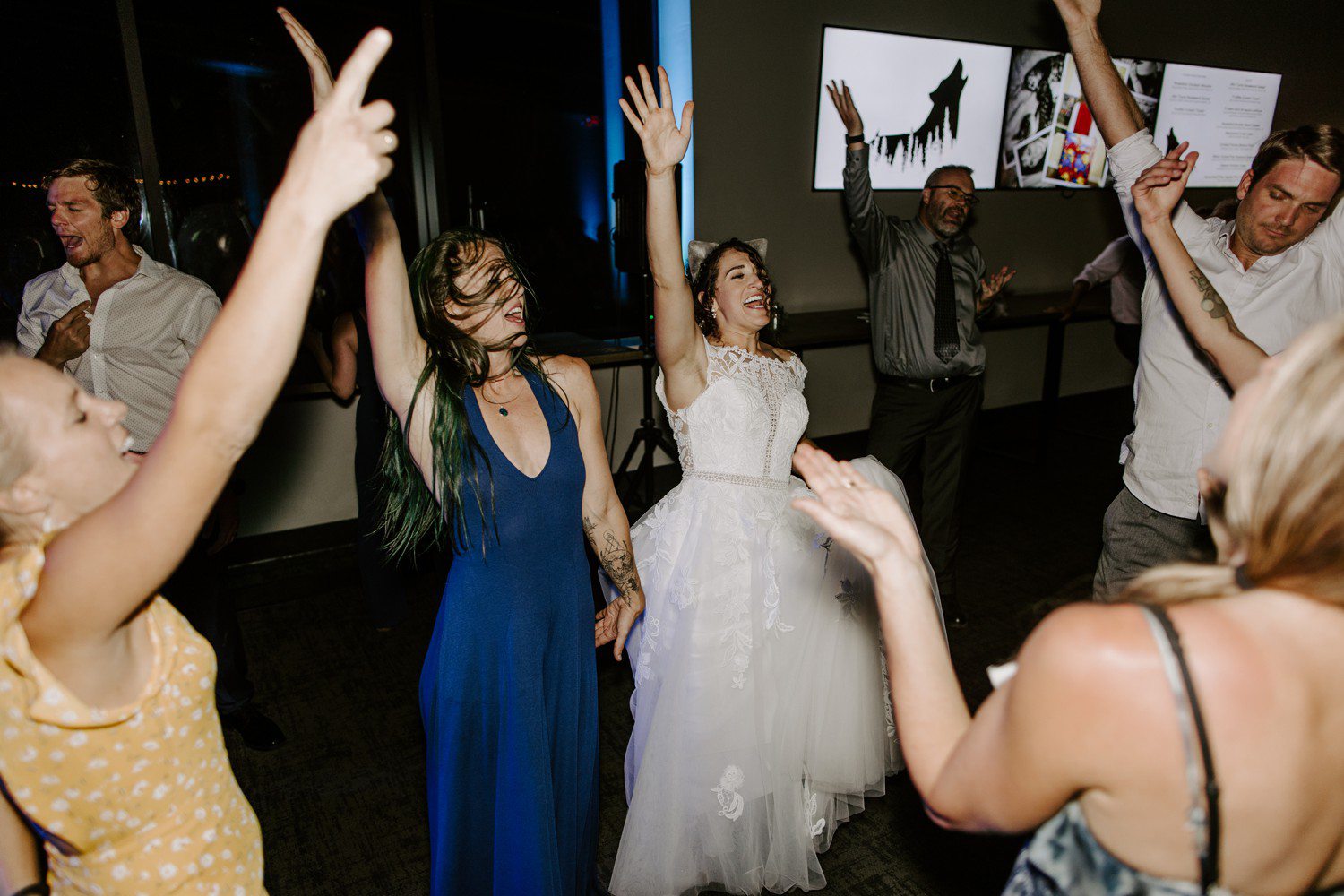 Dancing at wedding reception