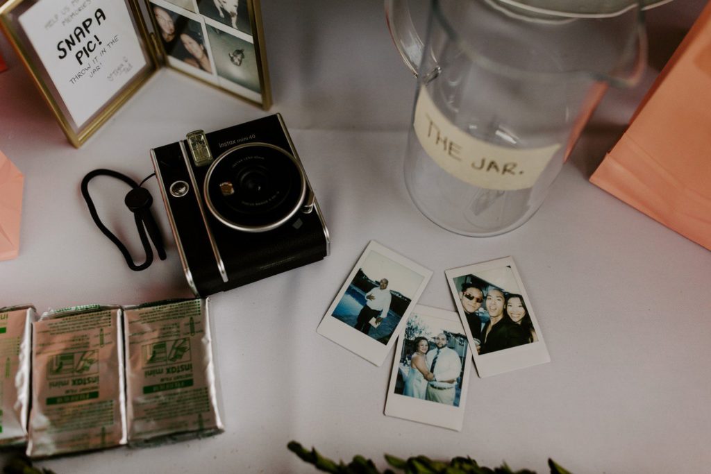 Polaroids for wedding reception