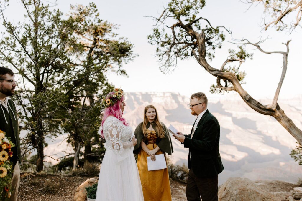 Wedding Ceremony at the Grand Canyon