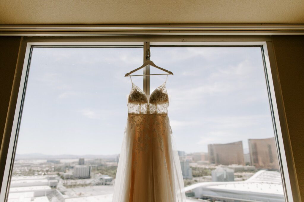Wedding dress at Westgate Hotel in Las Vegas 