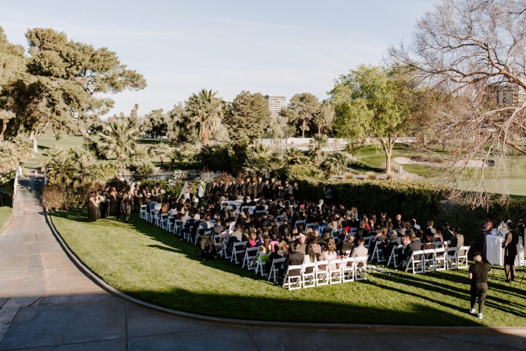 Wedding ceremony at the Las Vegas Country Club. 