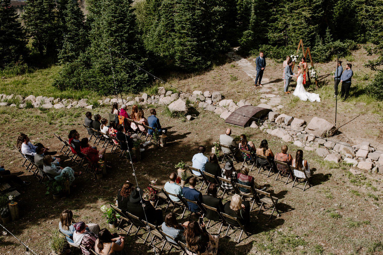 Outdoor wedding ceremony in Brian Head Utah