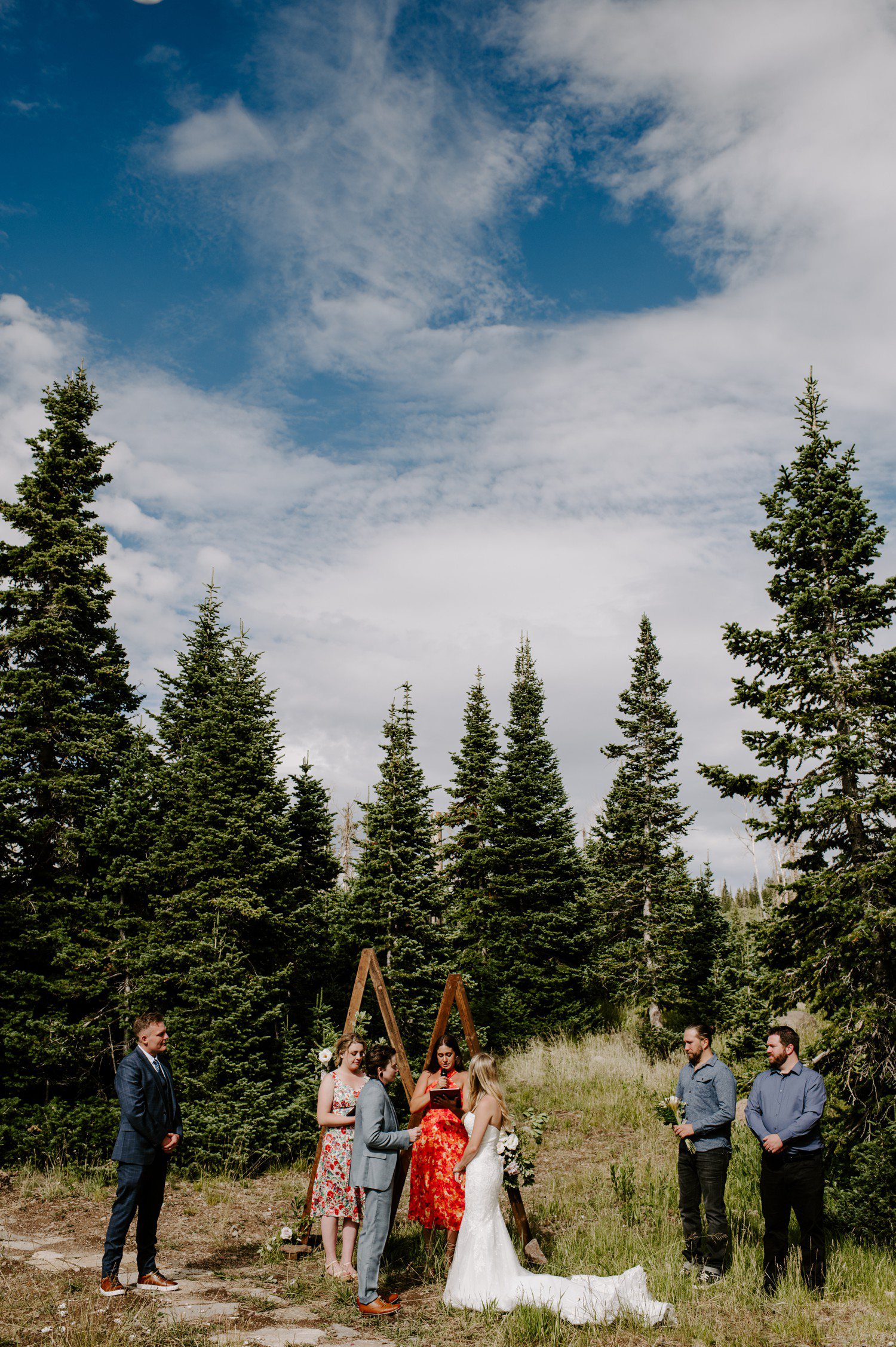 Mountain wedding ceremony in Brian Head Utah