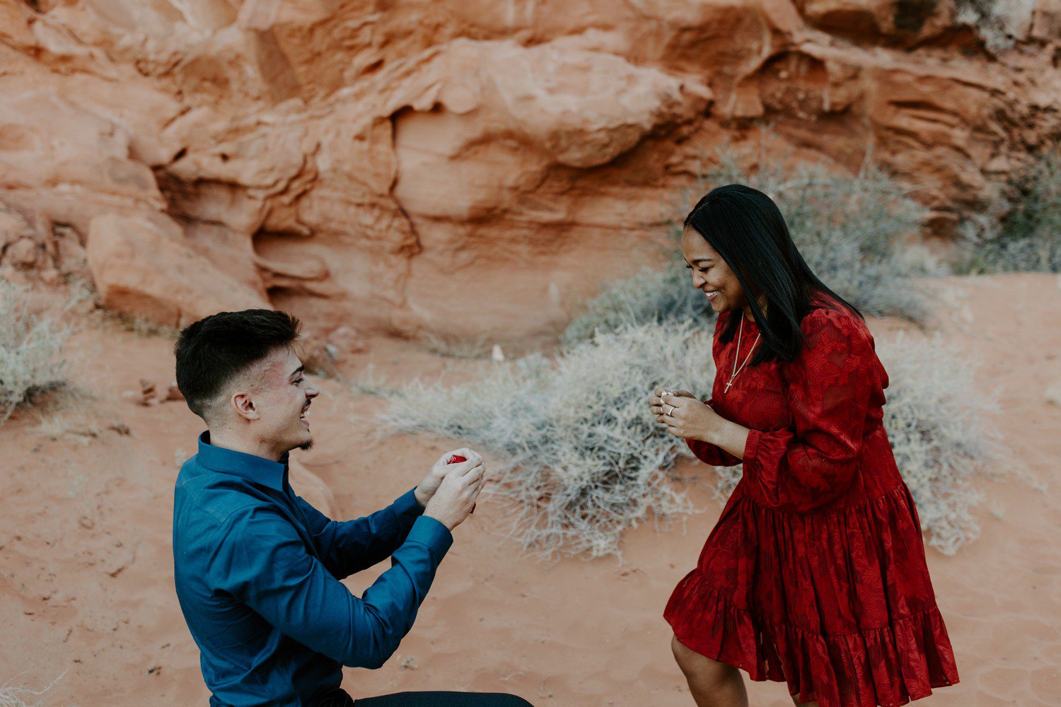 Las Vegas proposal at Valley of Fire.