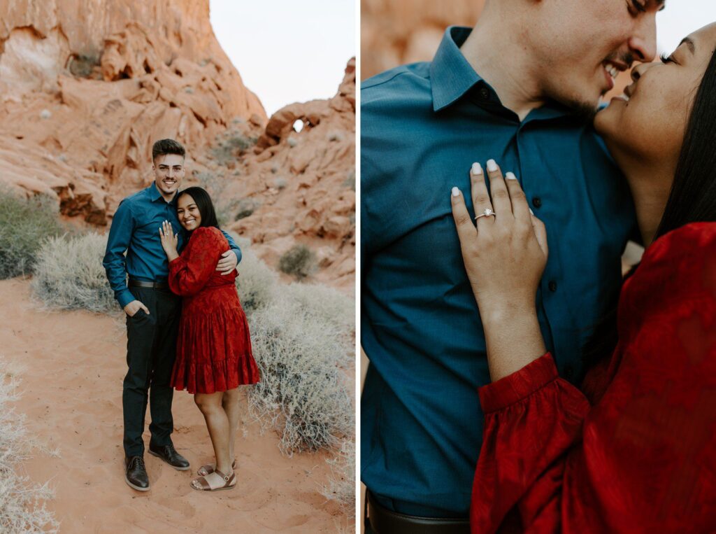 Las Vegas surprise proposal at Valley of Fire.