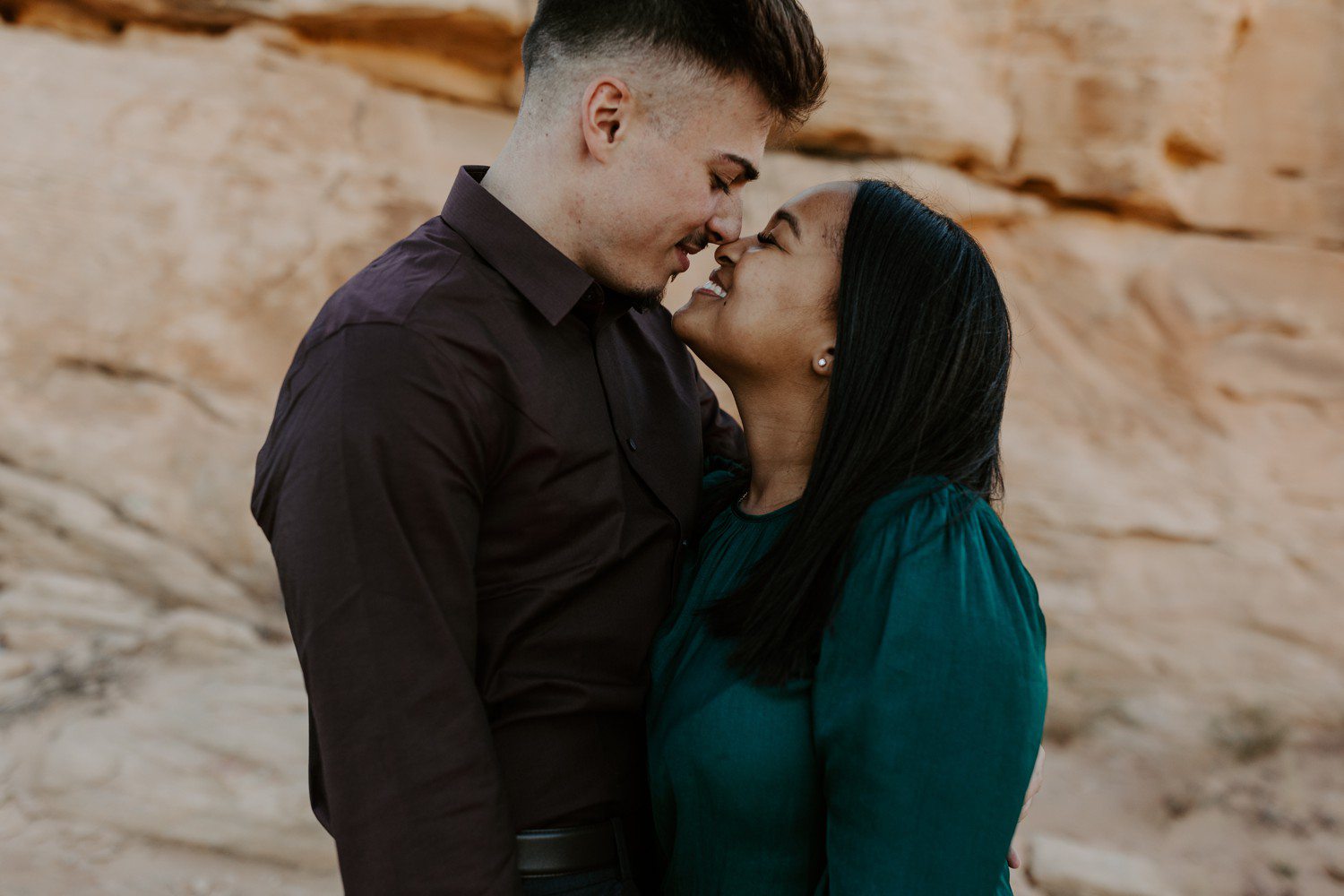 Engagement photos outside of Las Vegas at Valley of Fire.