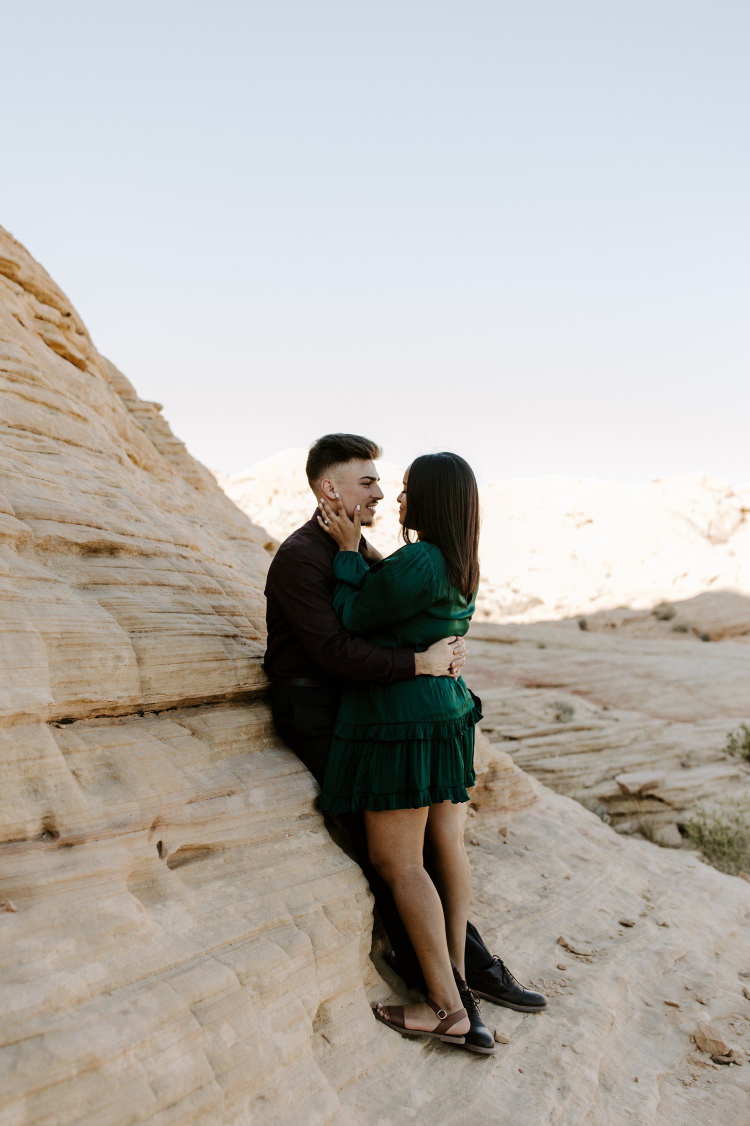 Valley of Fire engagement photos at white domes trail.