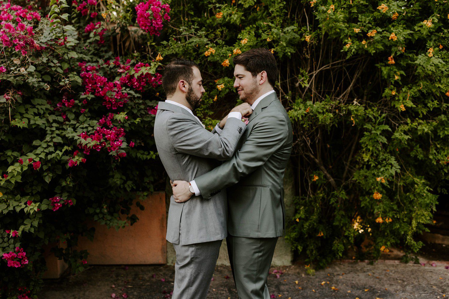 Two Grooms wedding photos in Phoenix at Boojum Tree.