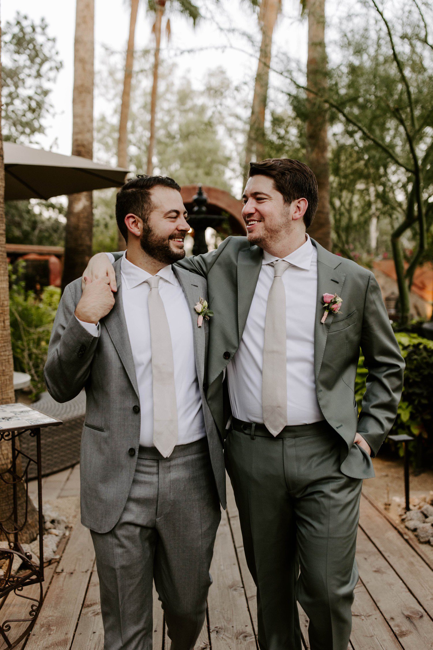 Phoenix wedding for two grooms at Boojum Tree.