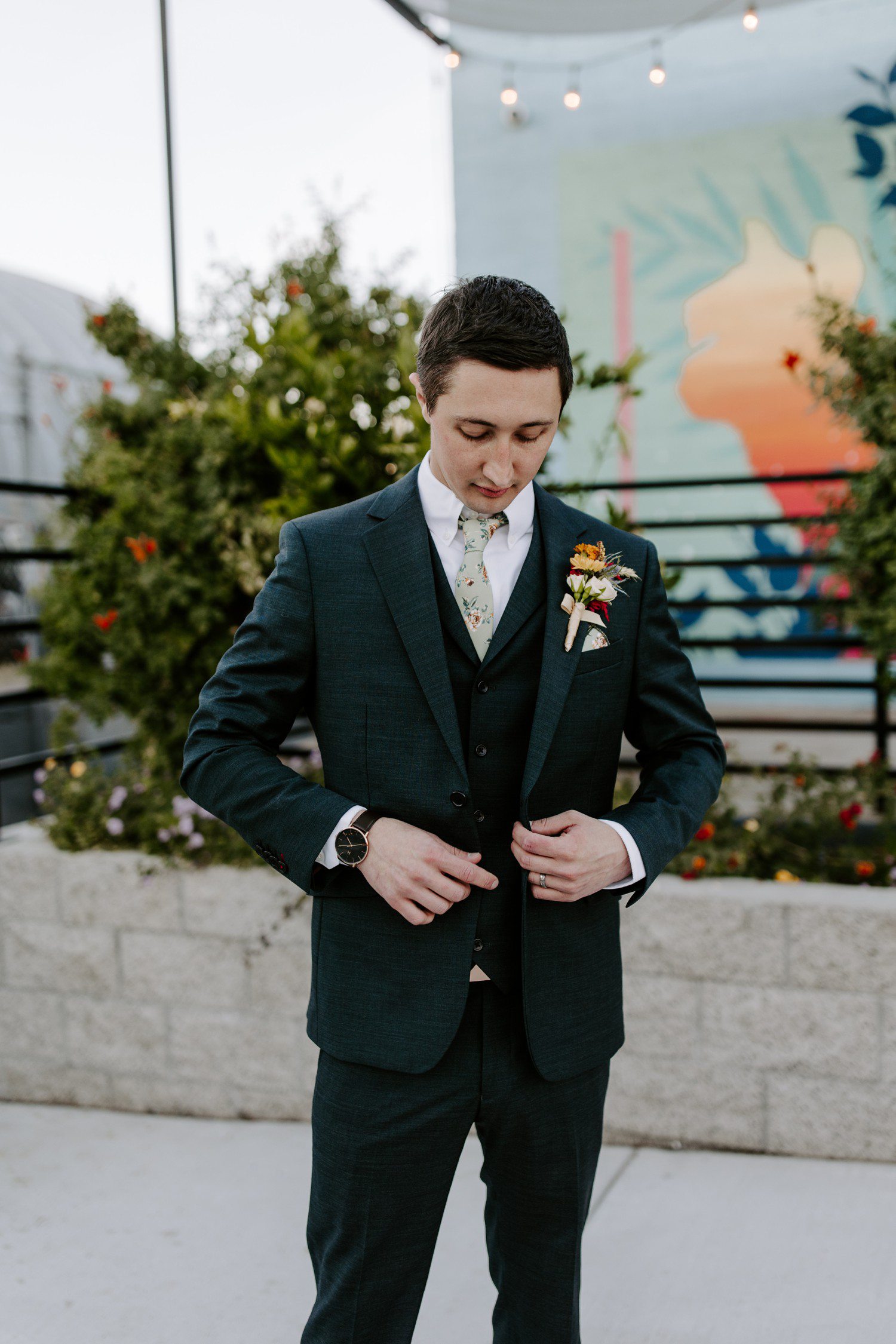 Groom portraits at The Doyle in Las Vegas.