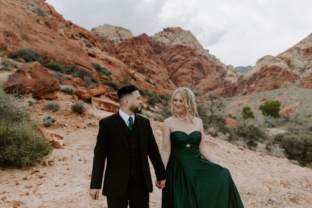 Engagement session at Red Rock Canyon outside of Las Vegas. 