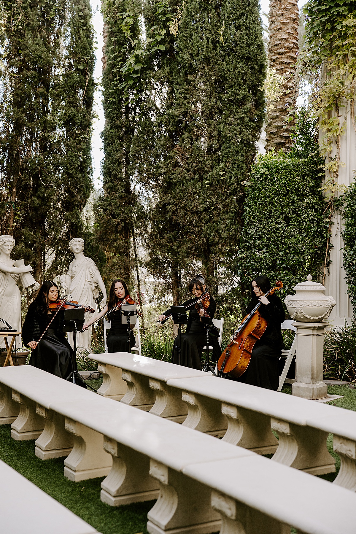 musicians playing for a ceremony by Katelyn Faye photography