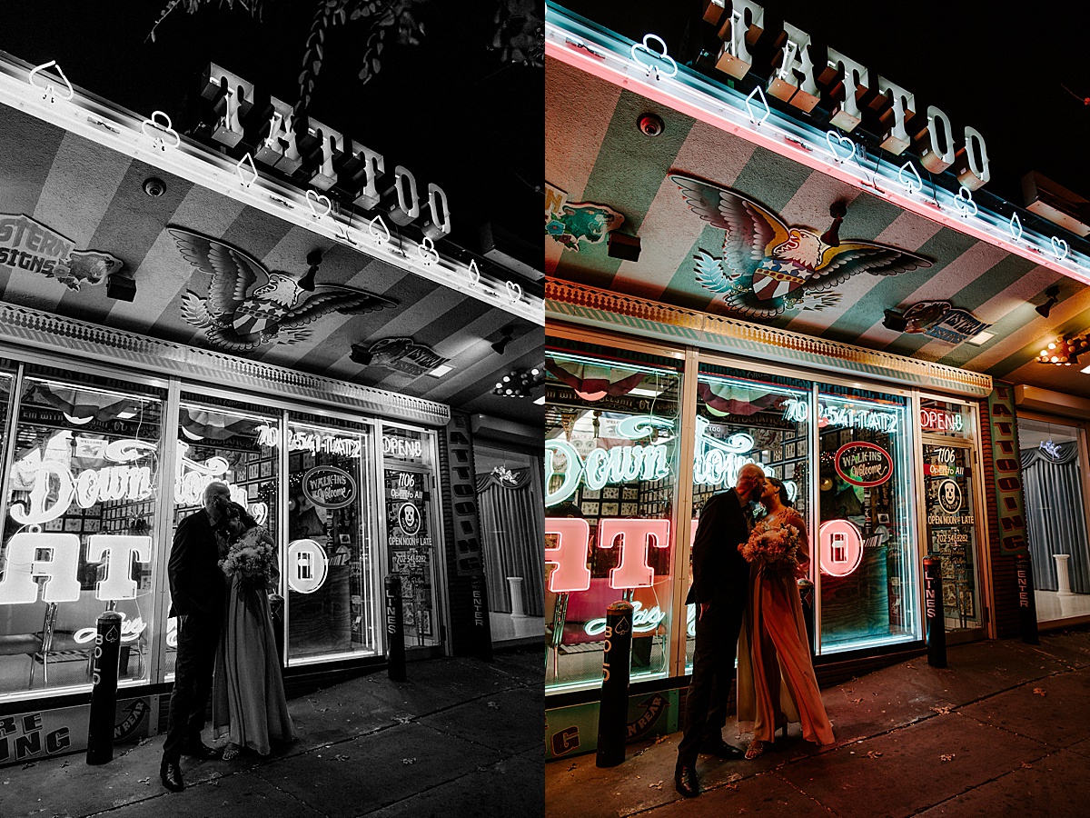 artistic shot of couple by las vegas wedding photographer