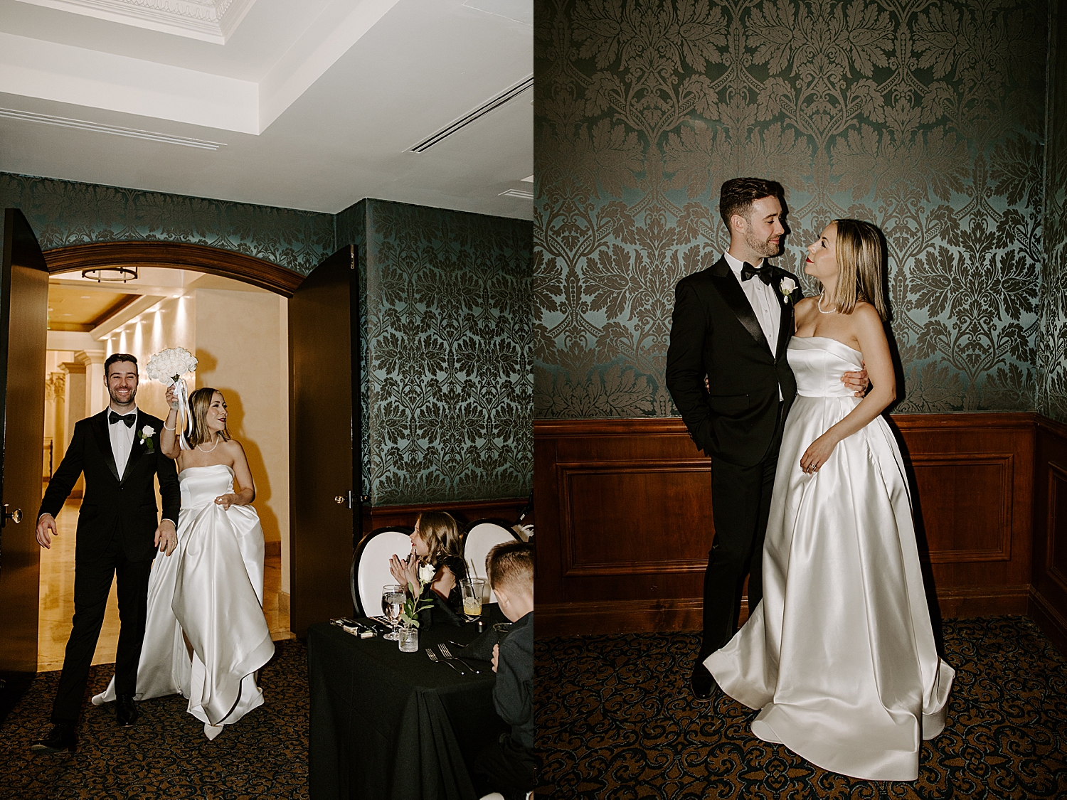 husband and wife enter reception by Katelyn Faye Photo