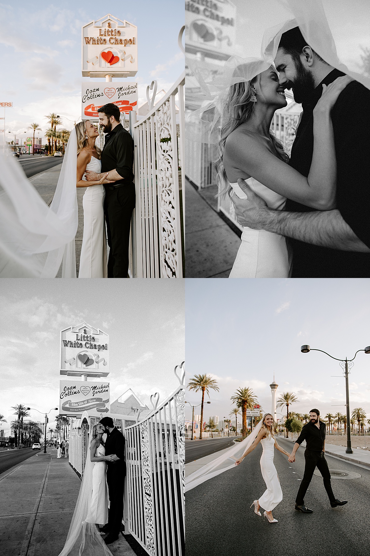 Man and woman hold hands and cross the street after their Downtown Tattoo elopement