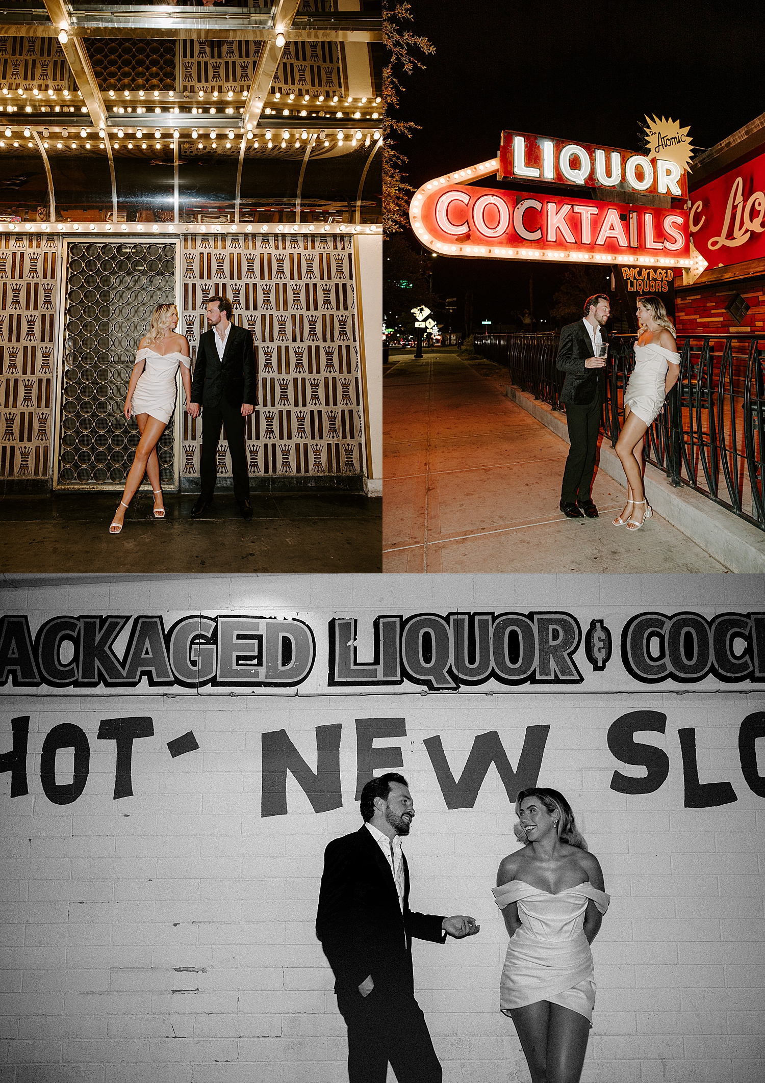 couple stands in front of graffiti wall by Katelyn Faye Photo