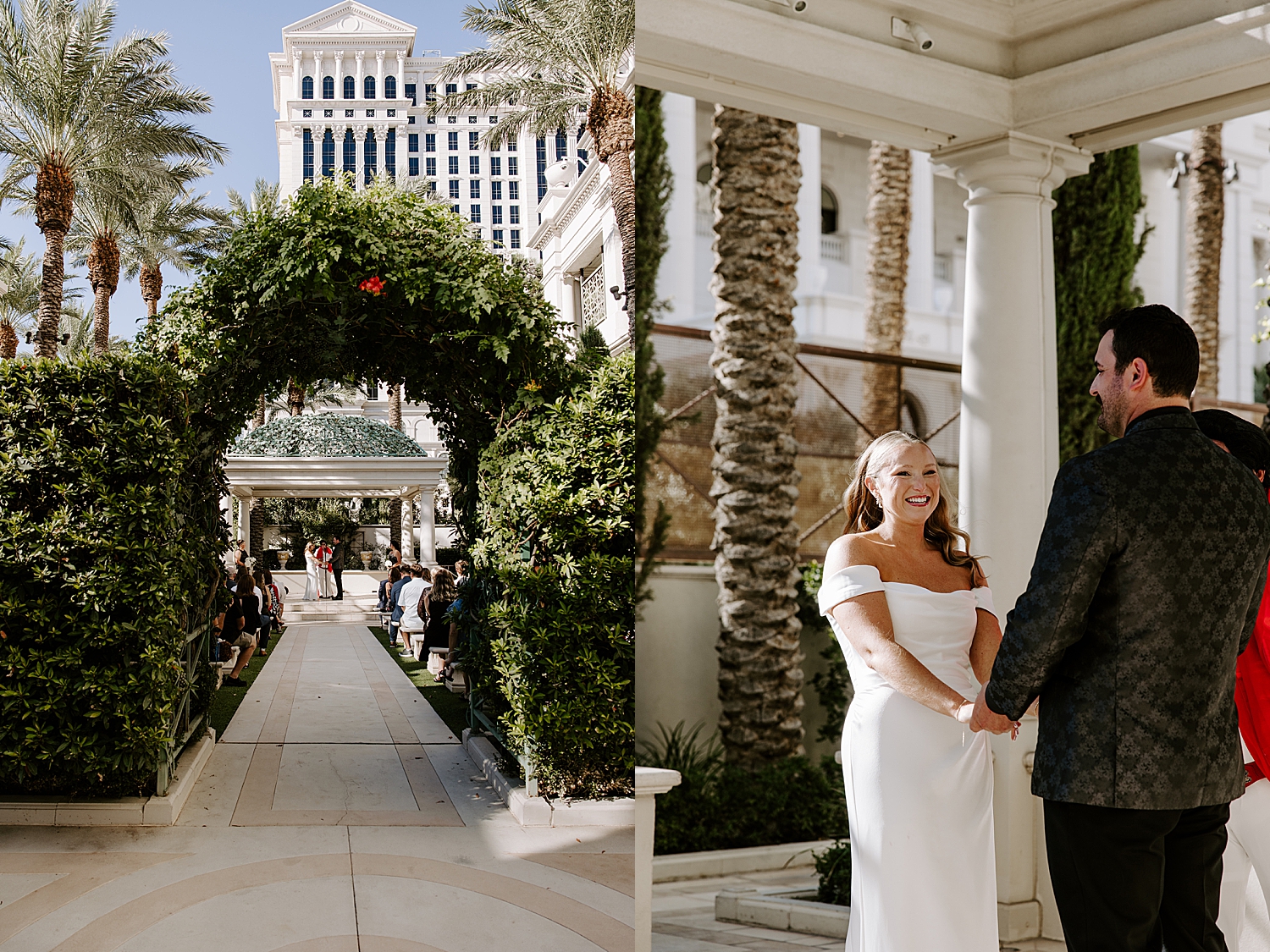 bride walks down outdoor aisle with her father by Katelyn Faye Photography