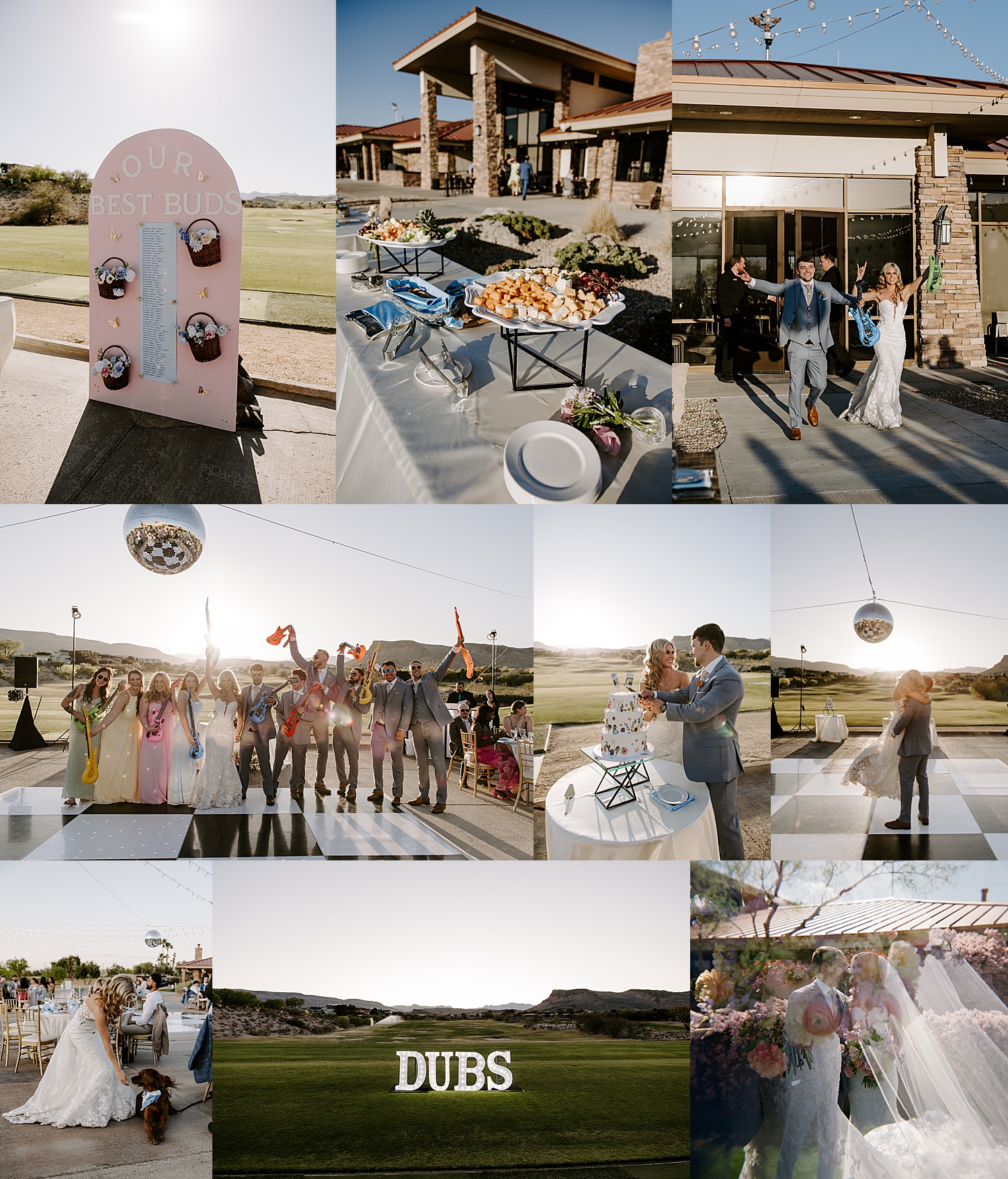 colorful reception on a big lawn by Katelyn Faye Photo