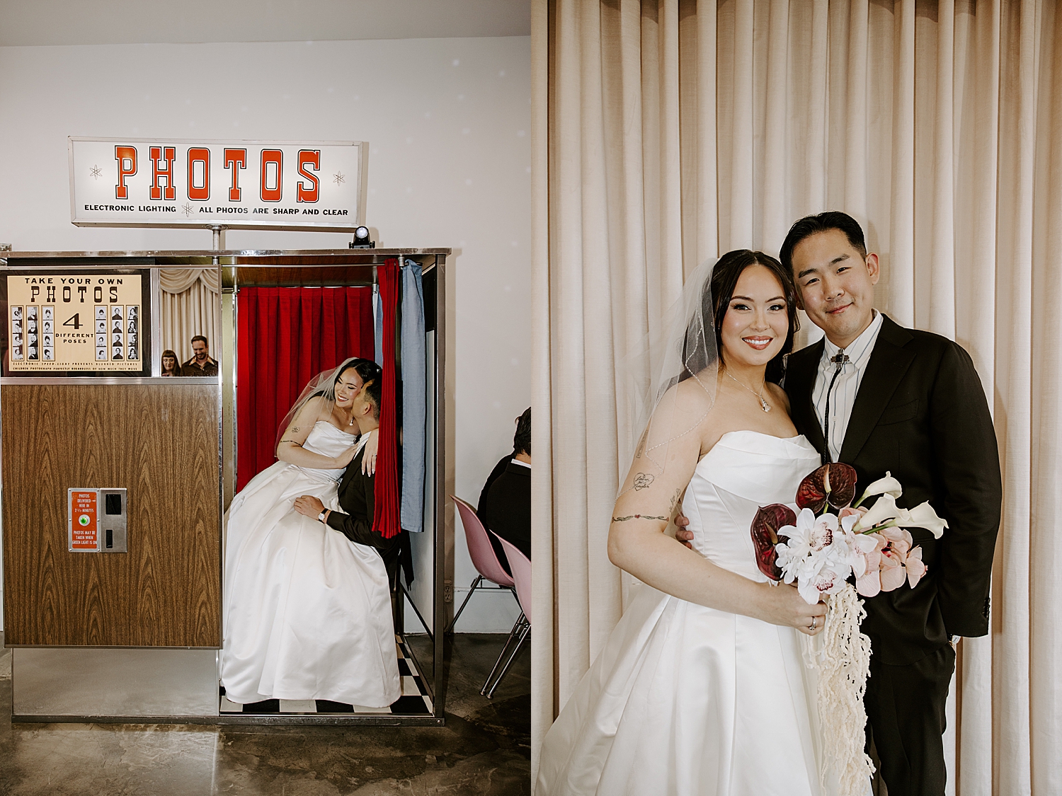 couple gets ready for their ceremony at Sure Thing Chapel by Las Vegas wedding photographer